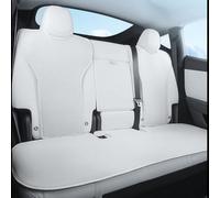 Ywooon Lot de 3 Housses de Siège Arrière de Voiture pour Tesla Model Y Juniper 2025 Quatre Saisons, Tapis de Protection Universel, Accessoires de DéCoration IntéRieure (3 Pièces/Soie Glacée Blanche)