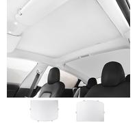Ywooon Pare-Soleil pour Tesla Model 3 2018-2025 Highland Accessoires Pare-Soleil de Toit en Verre Rays UV Protection, Beige (Produit à Partir de Chine)