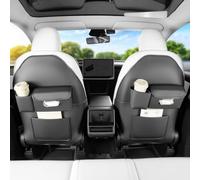 Ywooon Protège-pieds pour sièges arrière et tapis de sol pour Tesla Model Y Juniper, protège-siège pour enfants, protège-dosseret pour siège auto, housse de siège, Noir