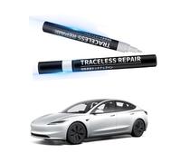 Ywooon Retouche Peinture pour Tesla Model Y 3 X S Kit de Réparation de Peinture Kit de Peinture au Stylo et Pinceau 2 en 1 Peinture Jante Réparation(Pearl White)