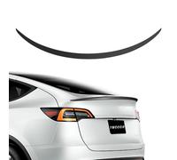 Ywooon Spoiler Aileron en Fibre de Carbone Aileron de Coffre Arrière Compatible avec Tesla Model Y 2020-2024 ABS Spoiler Wing Couvercle de Lèvre (Fibre de Carbone Brillante)