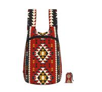 YWPCOIUYB Amérindiens du Sud-Ouest américain, Aztèques et Navajos,Sac à dos pliable et pliable, unisexe, idéal pour le sport, la gym et les loisirs.