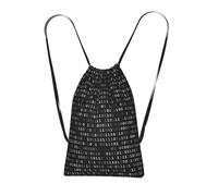 YWPCOIUYB Code du programmeur Noir Noir,Sac à dos unisexe à cordon, sac de sport, sac de gym, sac à dos pliable à cordon