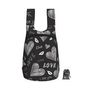YWPCOIUYB Cœurs écrits à la main, mots d'amour,Sac à dos pliable et pliable, unisexe, idéal pour le sport, la gym et les loisirs.