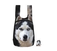 YWPCOIUYB Husky et son beau visage (un chien drôle),Sac à dos pliable et pliable, unisexe, idéal pour le sport, la gym et les loisirs.