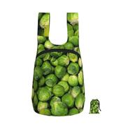 YWPCOIUYB Imprimé de choux de Bruxelles verts,Sac à dos pliable et pliable, unisexe, idéal pour le sport, la gym et les loisirs.
