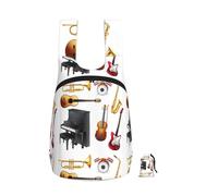 YWPCOIUYB Instruments de musique : Piano, Guitare, Saxophone,Sac à dos pliable et pliable, unisexe, idéal pour le sport, la gym et les loisirs.
