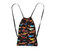 YWPCOIUYB J'adore mes chiens teckels,Sac à dos unisexe à cordon, sac de sport, sac de gym, sac à dos pliable à cordon