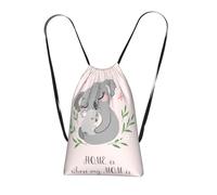 YWPCOIUYB Maman koala et son bébé, tout mignons,Sac à dos unisexe à cordon, sac de sport, sac de gym, sac à dos pliable à cordon