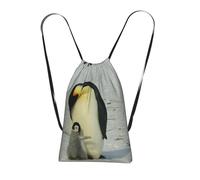 YWPCOIUYB Maman pingouin et son bébé pingouin,Sac à dos unisexe à cordon, sac de sport, sac de gym, sac à dos pliable à cordon