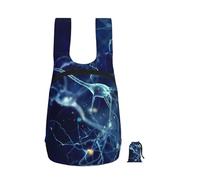 YWPCOIUYB Neurologie des neurones et des cellules cérébrales en 3D,Sac à dos pliable et pliable, unisexe, idéal pour le sport, la gym et les loisirs.