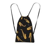 YWPCOIUYB Saxophone,Sac à dos unisexe à cordon, sac de sport, sac de gym, sac à dos pliable à cordon