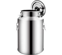 YWQJL 201Bidon De Lait en Acier Inoxydable, Bidon De Baratte à Lait Pot Seau à Vin Baril Seau à Eau Huile RéServoir à Thé avec Couvercle Scellé,pour Stocker des Liquides Et des Solides(18L)