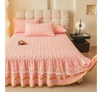 YWQJL Cache Sommier 180x200/150x200/120x200 Hauteur 45 Cm Jupe De Lit Cache-Sommiers Impression,Lavable(2,180x200cm)