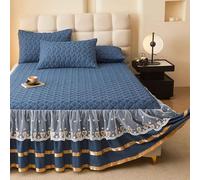 YWQJL Cache Sommier 180x200/150x200/120x200 Hauteur 45 Cm Jupe De Lit Cache-Sommiers Impression,Lavable(6,200x220cm)