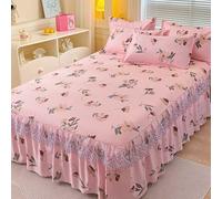 YWQJL Cache Sommier 180x200/150x200/120x200 Hauteur 45 Cm Jupe De Lit Cache-Sommiers Impression,Lavable(1,180x200cm)