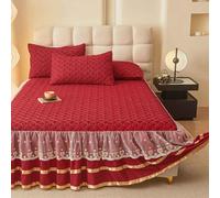 YWQJL Cache Sommier 180x200/150x200/120x200 Hauteur 45 Cm Jupe De Lit Cache-Sommiers Impression,Lavable(3,200x220cm)