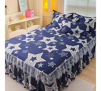 YWQJL Cache Sommier 180x200/150x200/120x200 Hauteur 45 Cm Jupe De Lit Cache-Sommiers Impression,Lavable(7,180x220cm)