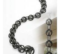 YWQJL Chaine De Pluie Moderne ChaîNe De Pluie pour GouttièRe Simple Durable Black Powder Coated Aluminum Premium Rain Chains for Gutters(1,1.2m/4ft)