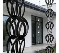 YWQJL ChaîNe De Pluie pour GouttièRe Simple Chaine De Pluie Moderne Decorative Ring Rain Catcher Gutter Chain Downspout(1,2.6m/8.5ft)