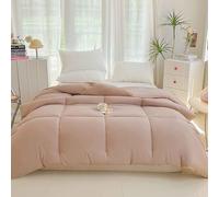 YWQJL Couette d'hiver en Fibres De Soja, Édredon Épais Hiver, Couverture Très Chaude Et Super Douce pour 2 Personnes, Courtepointe en Microfibre, Couette Matelassée Réversible(B,180x220cm/4kg)