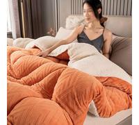 YWQJL Couette Polaire Double Face Épaisse Et Chaude, Couette en Tissu De Velours d'agneau, Couette Chaude en Cachemire, Couette Épaisse À Noyau De Couette d'hiver en Cachemire(03,150x200cm/ 3kg)