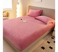 YWQJL Drap Housse Matelas éPais Draps Housses Poche Profonde Couleur Unie Housse Matelas Drap-Housse avec Une Rebord éLastique(a,200x220cm)