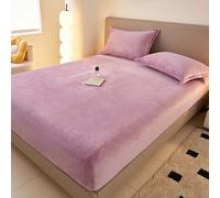 YWQJL Drap Housse Matelas éPais Draps Housses Poche Profonde Couleur Unie Housse Matelas Drap-Housse avec Une Rebord éLastique(j,150x200cm)