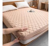 YWQJL Drap Housse Matelas éPais Draps Housses Poche Profonde Couleur Unie Housse Matelas Drap-Housse avec Une Rebord éLastique(a11,150x200cm)