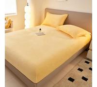 YWQJL Drap Housse Matelas éPais Draps Housses Poche Profonde Couleur Unie Housse Matelas Drap-Housse avec Une Rebord éLastique(c,200x220cm)