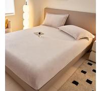 YWQJL Drap Housse Matelas éPais Draps Housses Poche Profonde Couleur Unie Housse Matelas Drap-Housse avec Une Rebord éLastique(d,150x200cm)