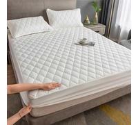YWQJL Drap Housse Matelas éPais Draps Housses Poche Profonde Couleur Unie Housse Matelas Drap-Housse avec Une Rebord éLastique(a1,180x200cm)