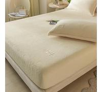 YWQJL Drap Housse Matelas éPais Protege Matelas Ajustable avec éLastique IntéGral, AntidéRapant Et Respirant Drap Housse 180x200(k,150x200cm)