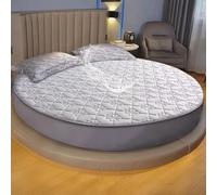 YWQJL Drap Housse Matelas éPais, ProtèGe Matelas, Drap Housse à Poches Profondes pour Sommiers Ronds, Polyvalent Et Confortable(#5,210cm)