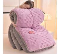 YWQJL Edredon Gonflant Duvet Couverture Chaude Hiver Couette Polaire Biface Couette Epaisse Moelleuse éDredon Gonflant(f,150x200cm/2.5kg)
