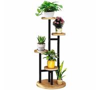 YWQJL Étagère Plante Metal,Bois étagère à Plantes échelle à Fleurs étagère à Fleurs Supports de Pots Porte Plante 5 Niveaux,93cm intérieur Exterieur extérieure étagère Plante