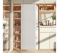 YWQJL Meuble Rideau Cuisine Imperméable Rideaux Fenetre Occultant Rideau Cache Placard avec Rail Silencieux Rideaux Cuisine Anti-poussière Et Anti-Taches(#8,W60xH170cm)