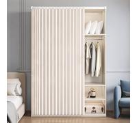YWQJL Meuble Rideau Cuisine Rideau Cache Placard Étanche À La Poussière avec Piste Silencieuse Rideau Armoire Auto Adhesif Rideau De Fenetre Occultant(#1,W240xH240cm)