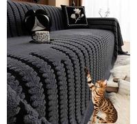 YWQJL Protege Canape Grande Taille Housse Canape 3 4 2 1places Protection Canapé Anti Griffure Chat Couvre Canapé Bz(#6,180x300cm)