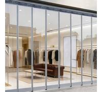 YWQJL Rideau À Lanières Transparent Rideau De Porte Exterieur Rideaux À Lamelles Verticales Plastique Imperméable Rideau Laniere PVC Facile À Installer(2.5 mm,H230cmxW40cm)