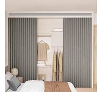 YWQJL Rideau Cache Placard Meuble Rideau Cuisine Imperméable Rideaux Fenetre avec Rail Silencieux Rideaux Cuisine Anti-poussière Et Anti-Taches(#2,W150xH200cm)