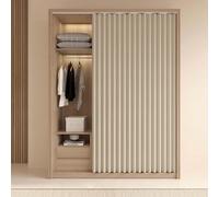 YWQJL Rideau Cache Placard Rideau Cuisine Rideaux Fenetre Occultant Rideau Armoire Auto Adhesif Rideau De Porte Interieur Isolant Rideaux Cuisine Rideau Meuble(#4,W100xH220cm/2pc)