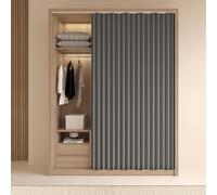 YWQJL Rideau Cache Placard Rideau Cuisine Rideaux Fenetre Occultant Rideau Armoire Auto Adhesif Rideau De Porte Interieur Isolant Rideaux Cuisine Rideau Meuble(#3,W130xH220cm/2pc)