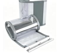 YWQJL Rideau De Porte en Plastique Rideaux À Lamelles Transparent Imperméable Verticales Plastique Rideau Laniere PVC Rideaux Porte D'extérieur(0.2cm,H220cmxW50cm)