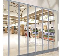 YWQJL Rideaux À Lamelles en PVC Transparent Rideau De Porte Laniere Plastique Rideaux D'extérieur Imperméable Rideau Porte À Lanières Vent Et Isolation Thermique(1.6mm,H200cmxW45cm)