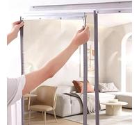 YWQJL Rideaux De Porte Interieur Isolant Rideau À Lanière PVC Transparent Rideaux À Lamelles Verticales Plastique Imperméable Rideau Exterieur Porte Anti Insecte(1.5mm,H220cmxW40cm)