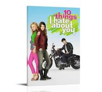 YWRRWQBER Affiches « 10 Things I Hate About You » - Décoration murale vintage sur toile - Peinture décorative pour salon, chambre à coucher - 40 x 60 cm - Style cadre