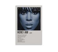 YWRRWQBER Kelly Rowland Album Here I - Impression sur toile - Décoration murale vintage - Peinture pour salon, chambre à coucher - 30 x 45 cm - Style sans cadre