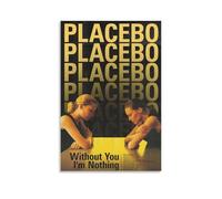 YWRRWQBER Placebo Affiches murales esthétiques sur toile décoratives vintage pour salon, chambre à coucher, 30 x 45 cm, sans cadre