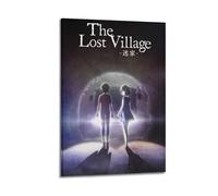 YWRRWQBER Poster de l'anime The Lost Village - Impression sur toile - Décoration murale vintage pour salon, chambre à coucher - 30 x 45 cm - Style cadre